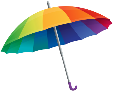 A colourful rainbow umbrella symbolising safeguarding and protection at Penk Valley Academy Trust.